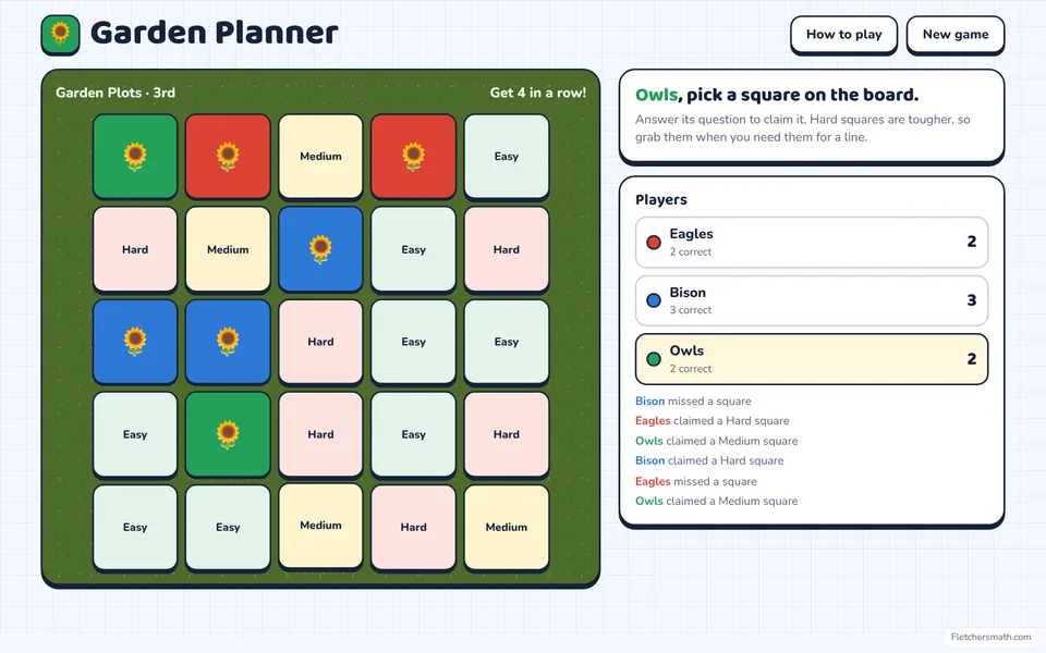 Screenshot of Garden Planner in the middle of a game